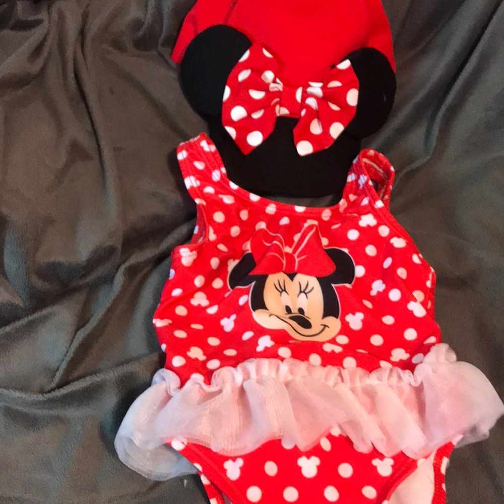 Bathing suit with matching hat 18 months
